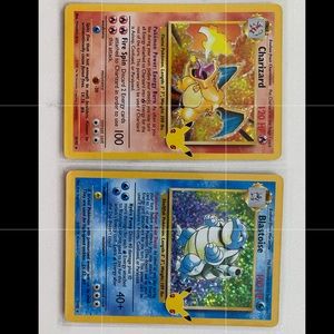 Charizard/blastoises 25th anniversary reprint